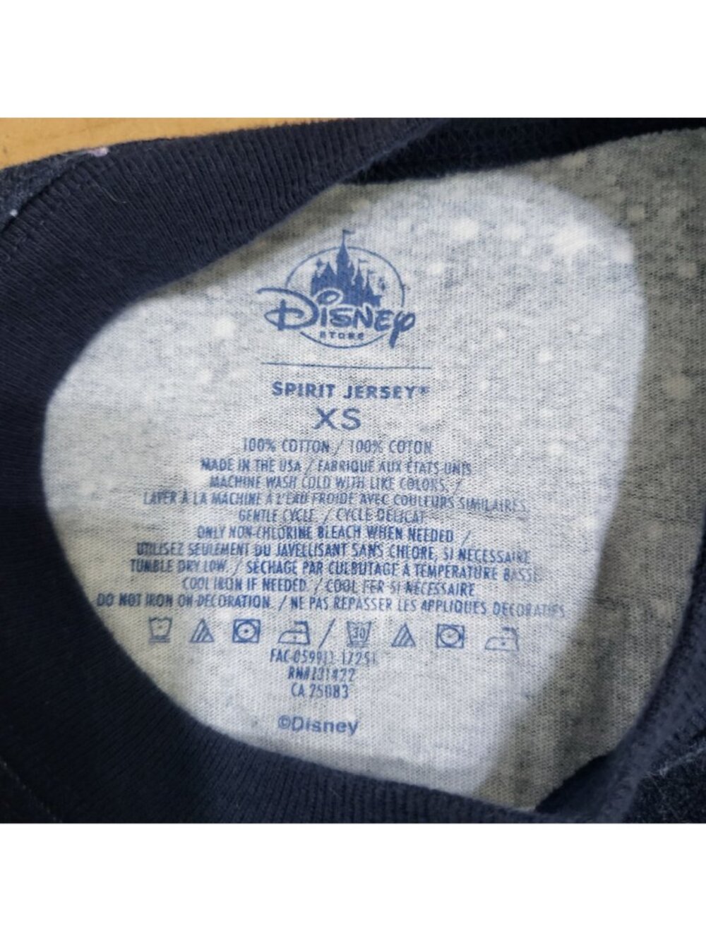 Disney Store Spirit Jersey NEVERLAND Peter Pan Constellation Navy Blue XS - Picture 8 of 10